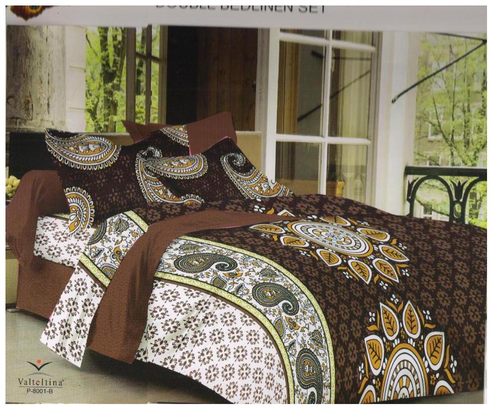 

Valtellina Cotton Abstract Double Size Bedsheet 104 TC ( 1 Bedsheet With 2 Pillow Covers Multi )