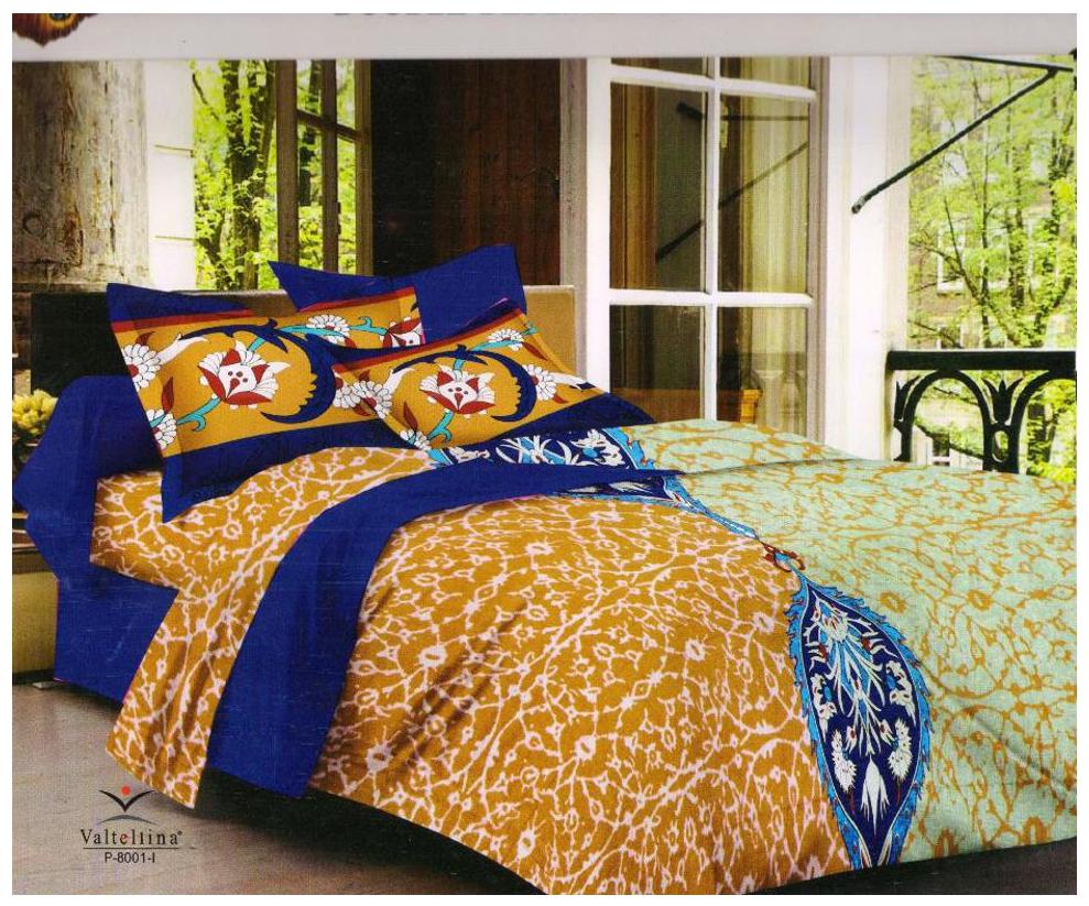 

Valtellina Cotton Abstract Double Size Bedsheet 104 TC ( 1 Bedsheet With 2 Pillow Covers Multi )