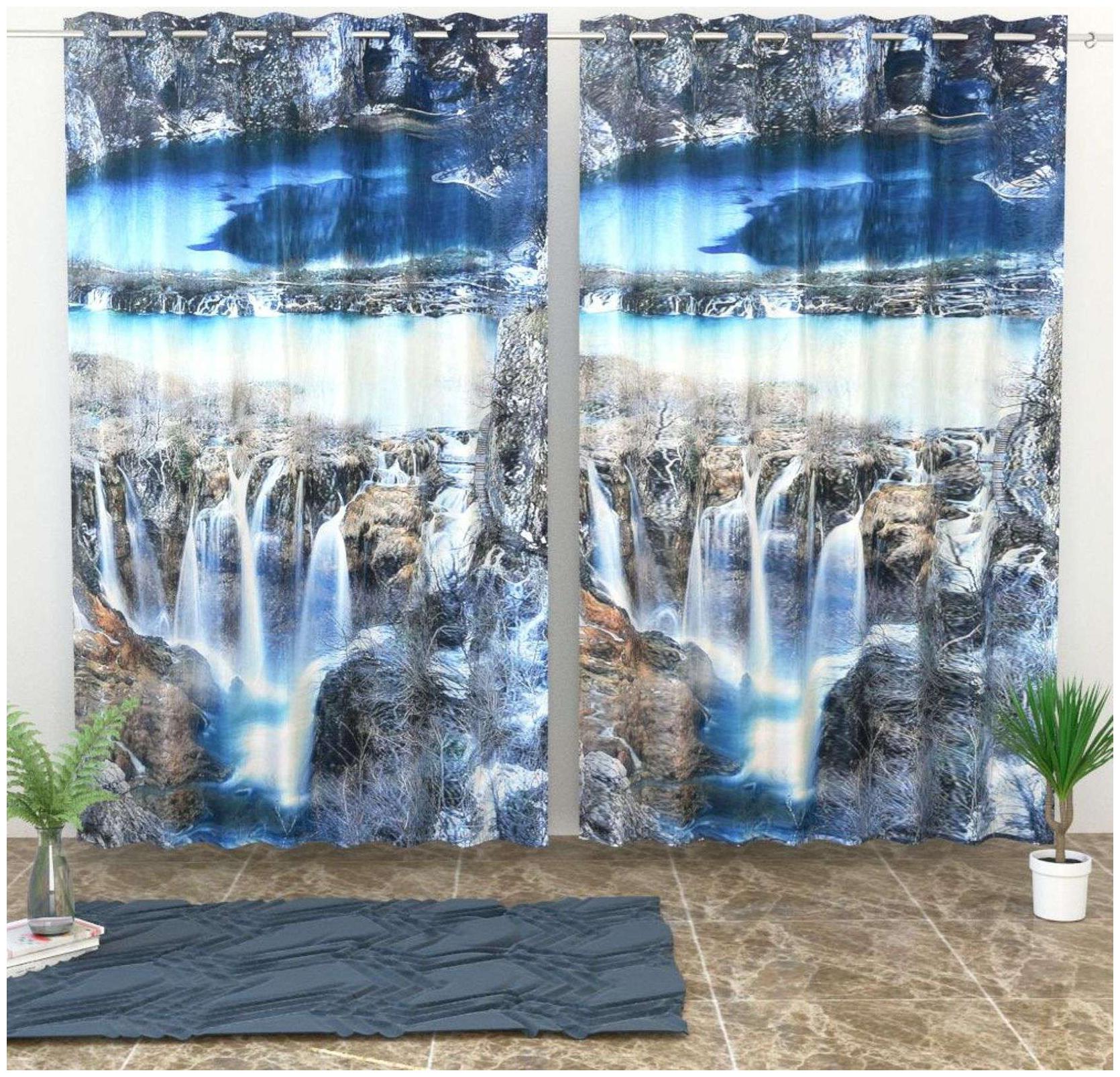 

Valtellina Digital Printed Polyester 2 Door curtain (4X7 ft)