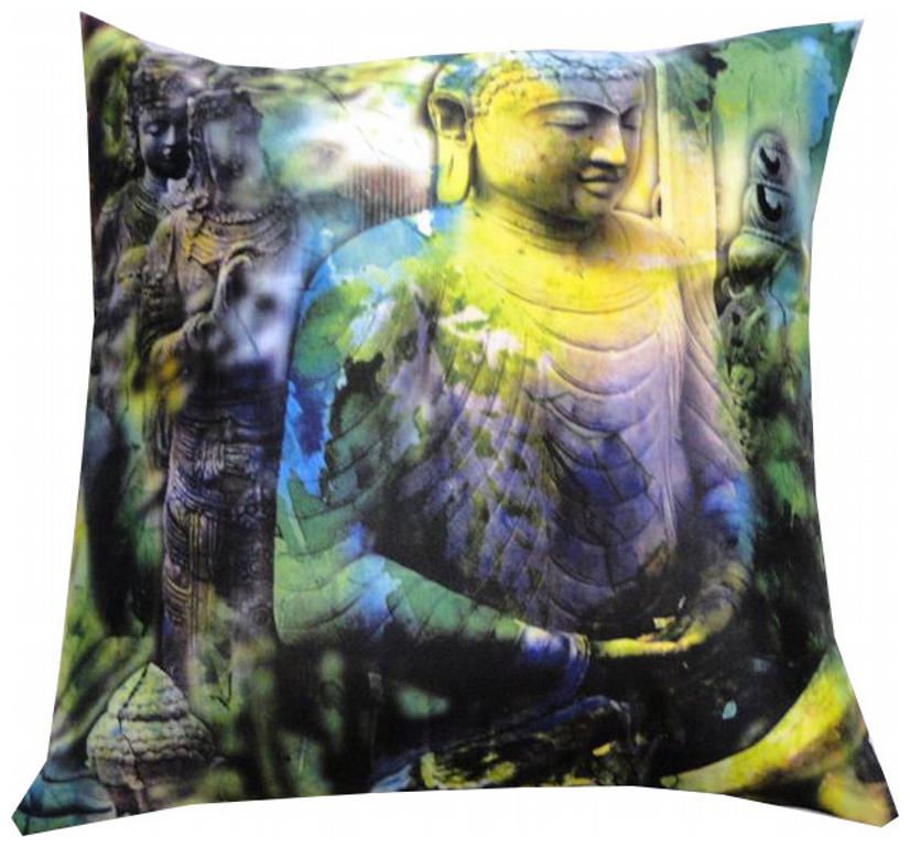 

Valtellina India Saint Budha Design 3D Cushion Covers - Pack of 1