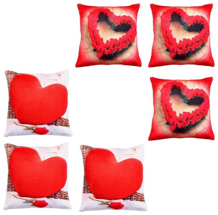 

Valtellina Printed Satin Red Cushion Cover ( Regular Pack of 5 )