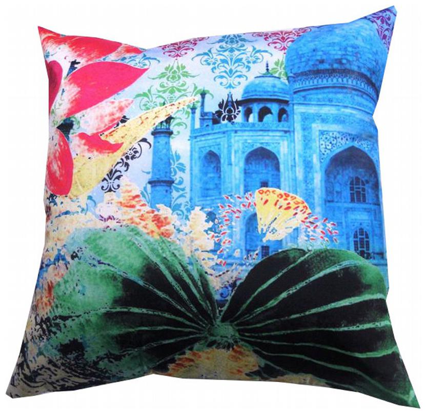 

Valtellina India Taj Mahal - A Tribute to Beauty 3D Digital Cushion Cover - Pack of 1