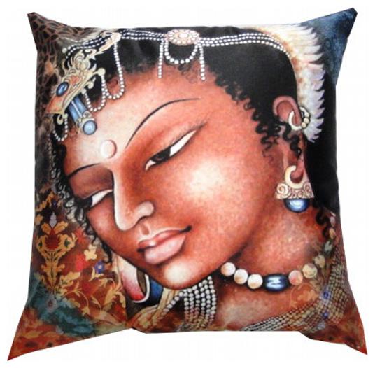 

Valtellina India A Lady Portrait 3D Digital Cushion Cover - Pack of 1