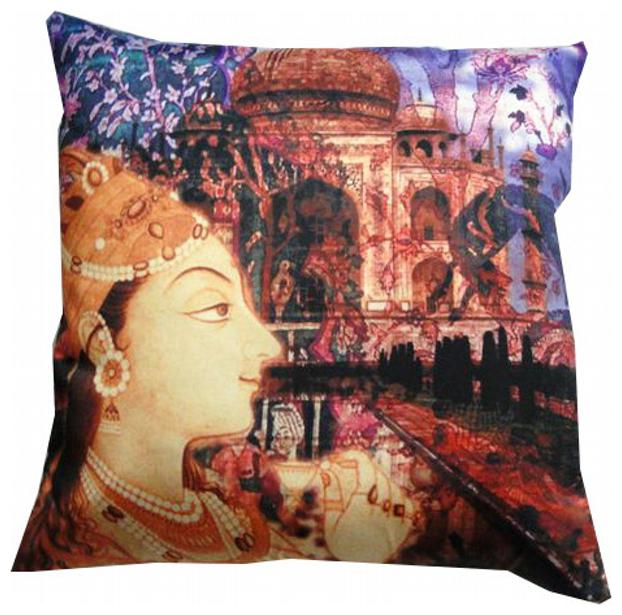 

Valtellina India The Taj Mahal Art 3D Digital Cushion Cover - Pack of 1