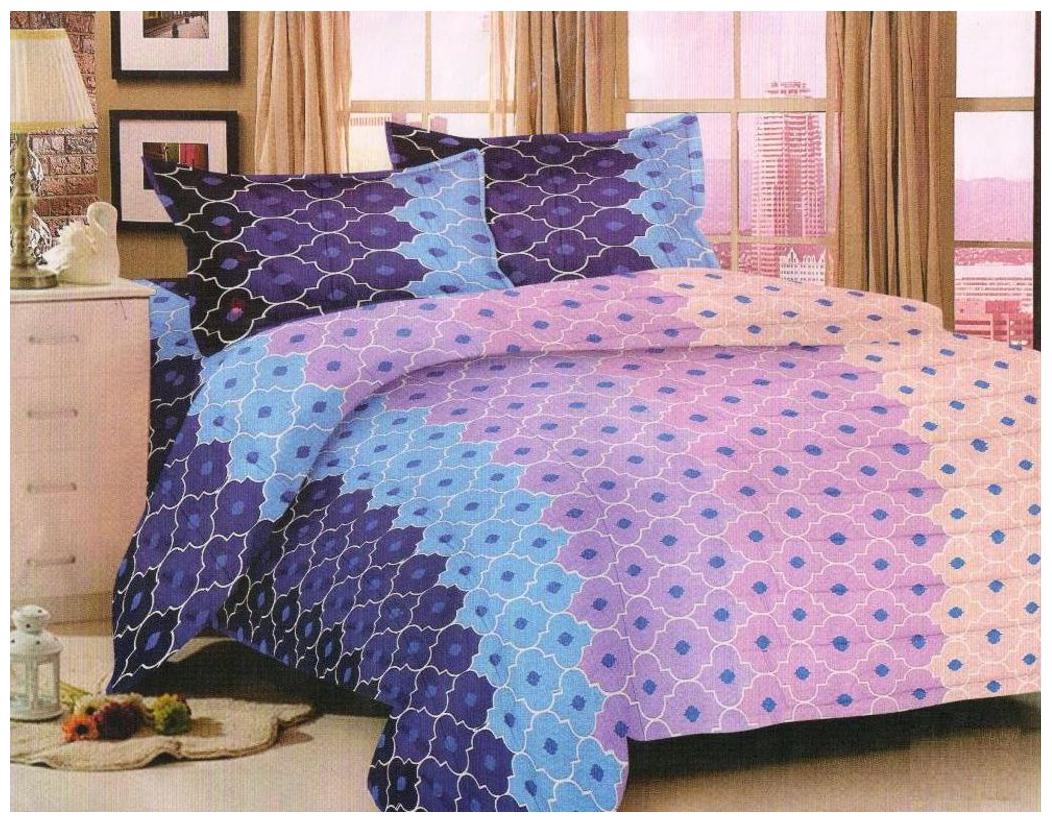 

Valtellina Cotton Abstract Double Size Bedsheet 104 TC ( 1 Bedsheet With 2 Pillow Covers Multi )
