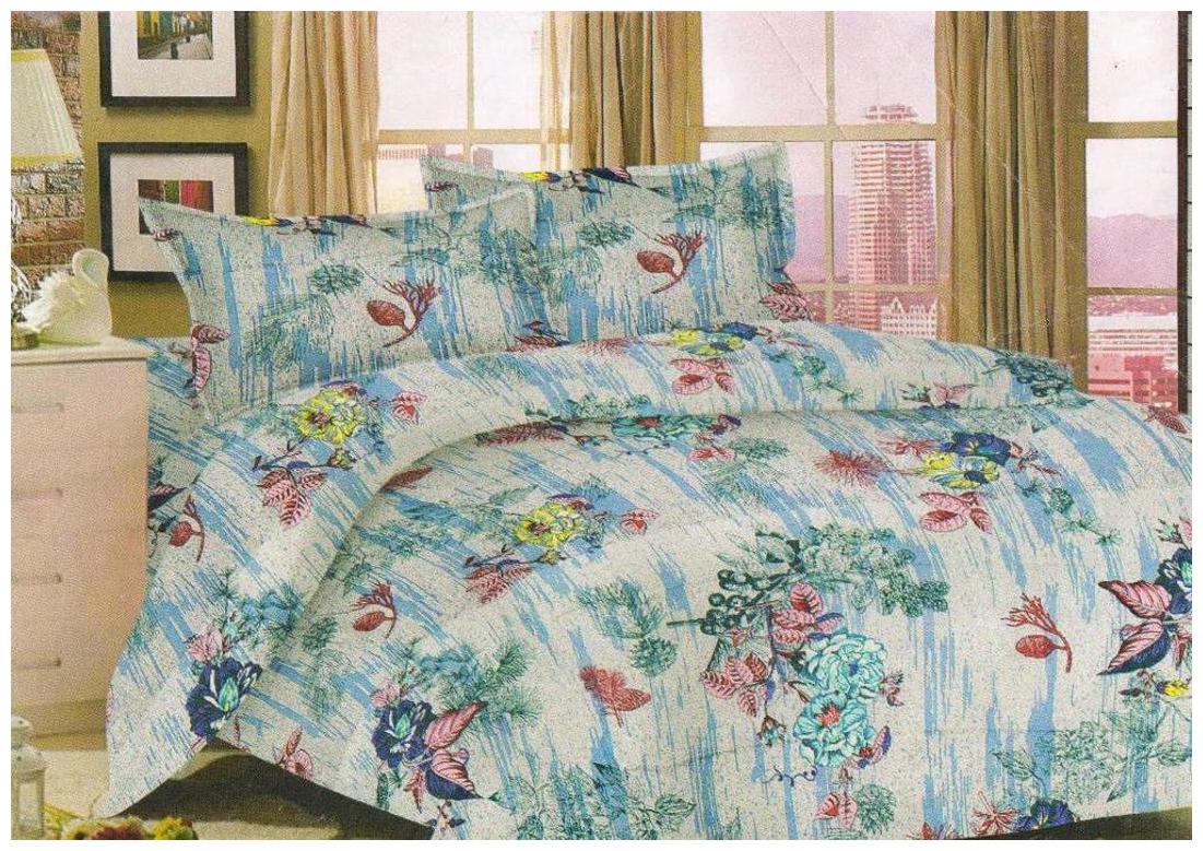 

Valtellina Cotton Abstract Double Size Bedsheet 104 TC ( 1 Bedsheet With 2 Pillow Covers Multi )