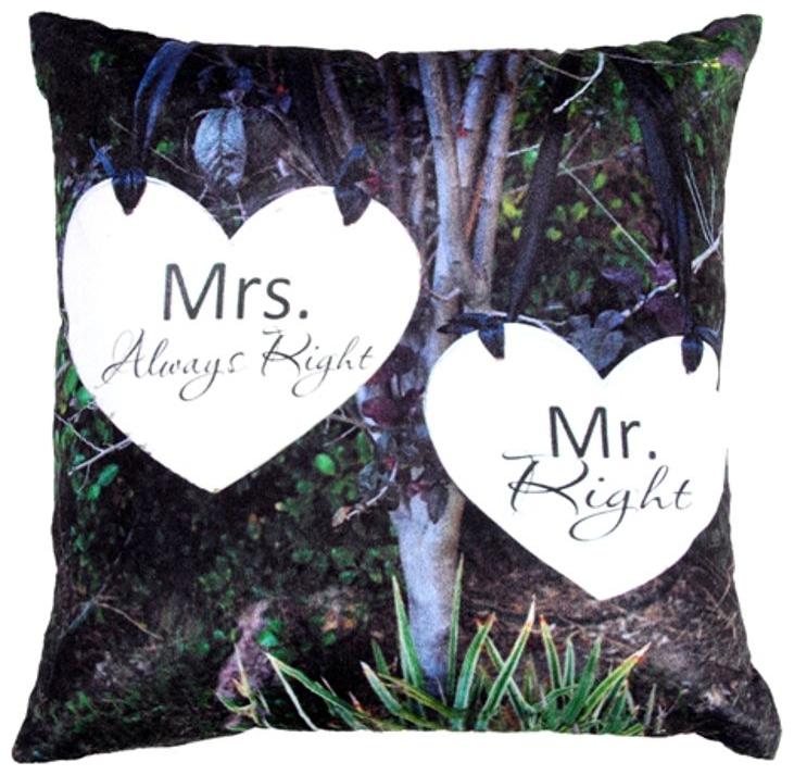 

Valtellina perfect Mrs Always Right Mr Right cushion cover