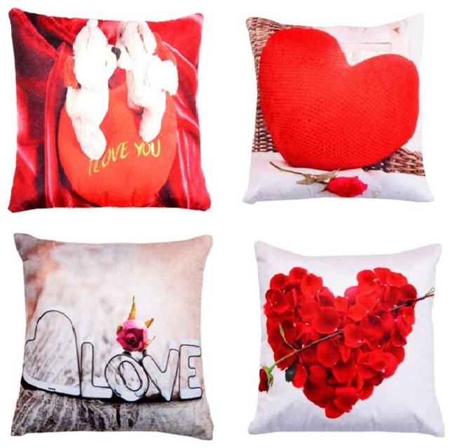 

Valtellina satin printed 4 pc cushion covers (40X40 cm)