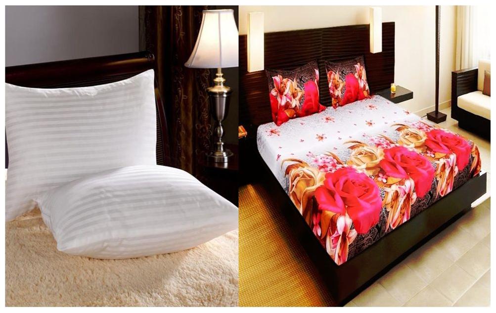 

Valtellina Cotton Floral Double Size Bedsheet 104 TC ( 1 Bedsheet With 2 Pillow Covers Multi )