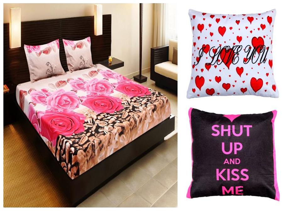 

Valtellina Cotton Floral Double Size Bedsheet 104 TC ( 1 Bedsheet With 2 Pillow Covers Multi )