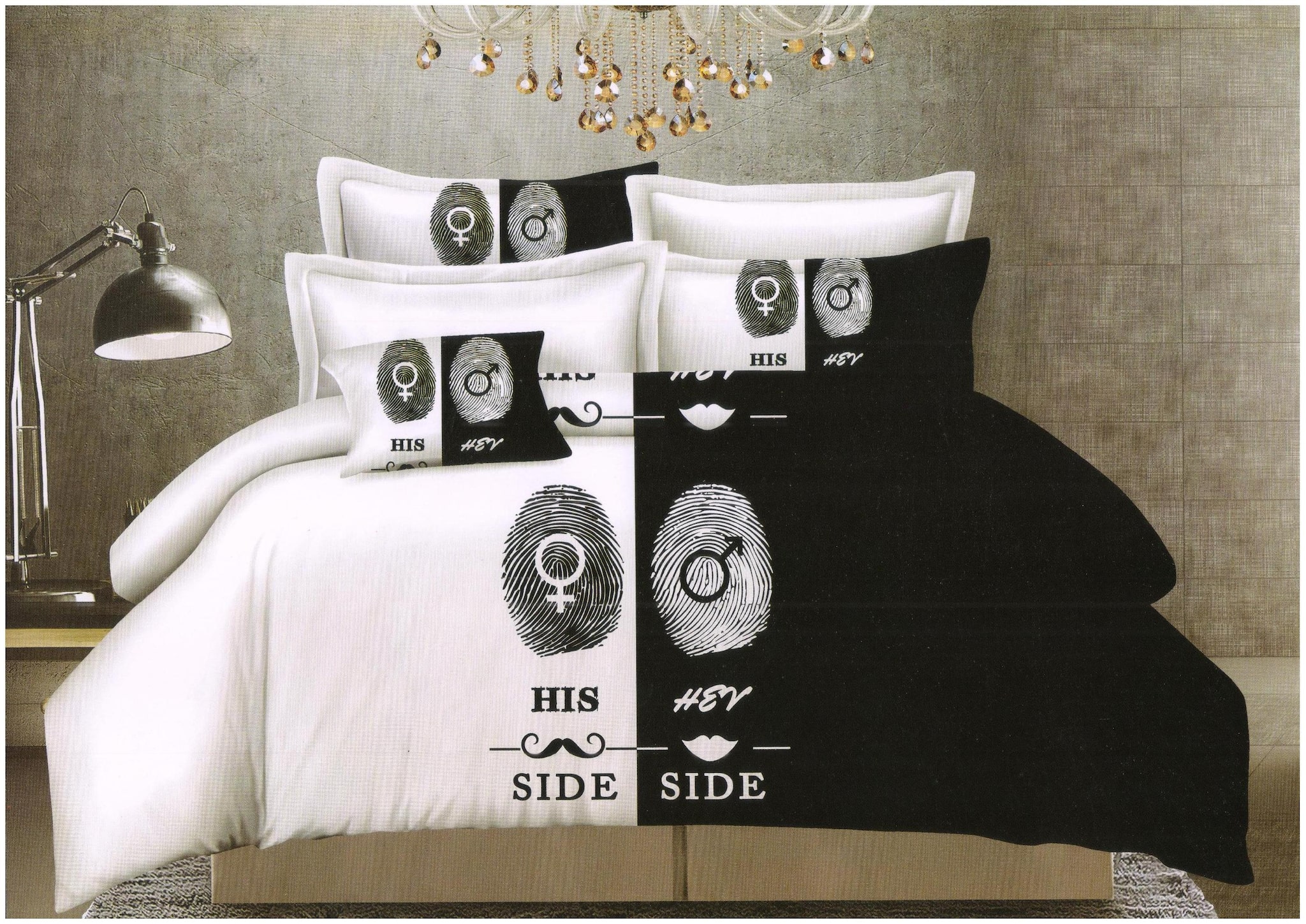 

Valtellina Cotton Printed Double Size Bedsheet 140 TC ( 1 Bedsheet With 2 Pillow Covers Black )