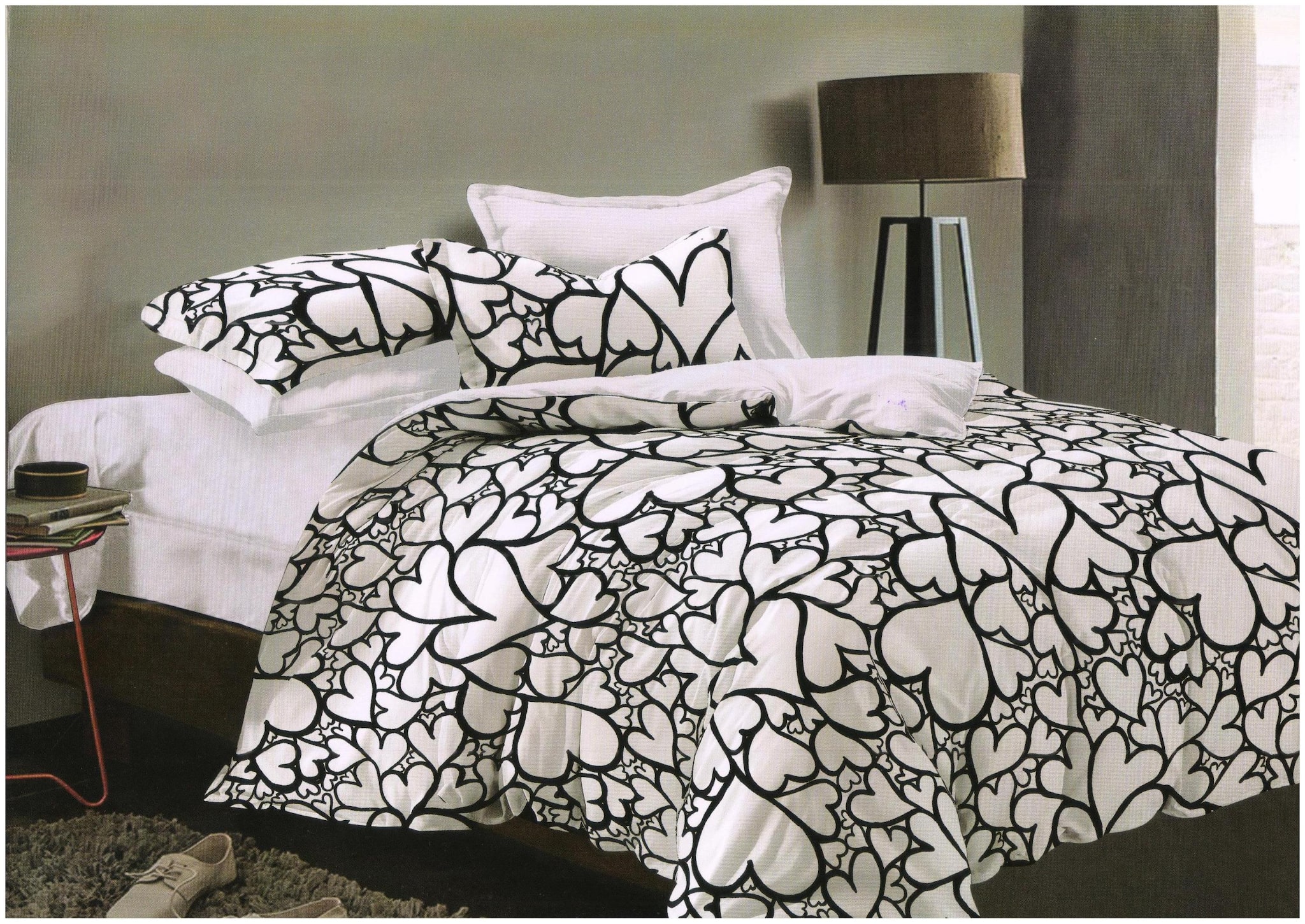 

Valtellina Cotton Printed Double Size Bedsheet 140 TC ( 1 Bedsheet With 2 Pillow Covers Black )
