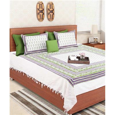 

VarEesha Block Print Rajasthani Double Bedsheet