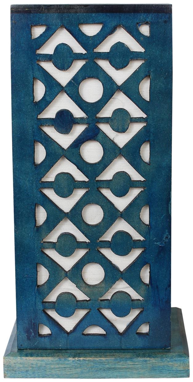

VarEesha Blue Carved Jali Table Lamp