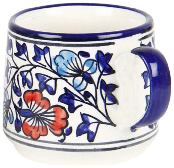 

VarEesha Blue Flowers Ceramic Cups Set of Six
