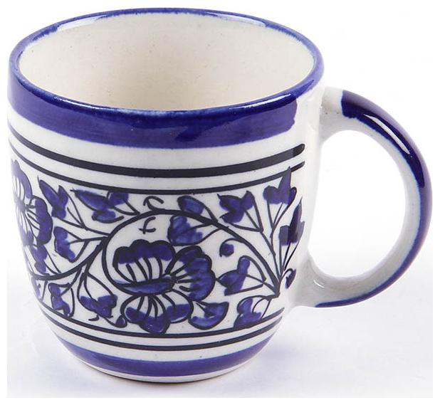 

VarEesha Blue Ceramic Round Cups Set