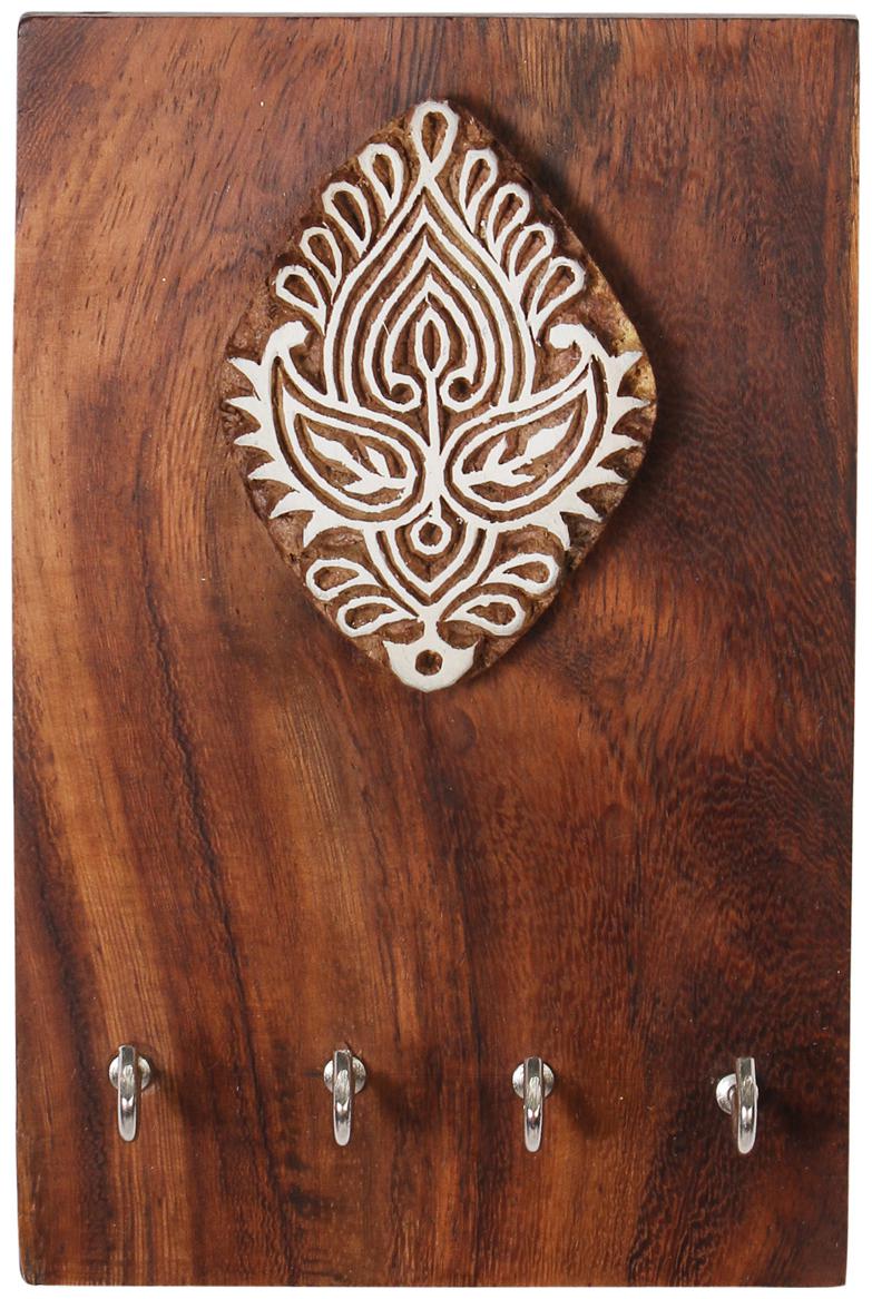 

VarEesha Ethnic Wooden Block Key Holder