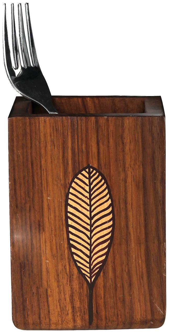 

VarEesha Flowery Vine Wooden Cutlery Holder