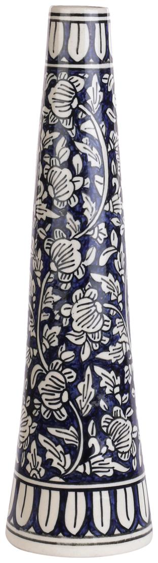 

VarEesha Hand Painted 16 inch Blue Ceramic Vase