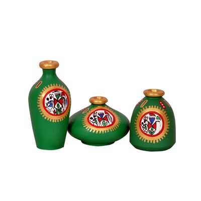 

VarEesha Miniature Terracotta Flower Pots Set (Set Of 3)
