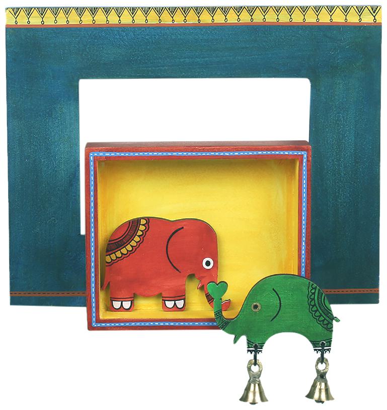 

VarEesha Multicolored Elephant Wall Mounted Magazine paper Holder