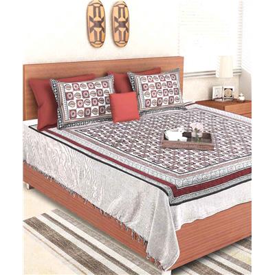 

VarEesha Rajasthani Earthen Shade Handloom Double Bedsheet