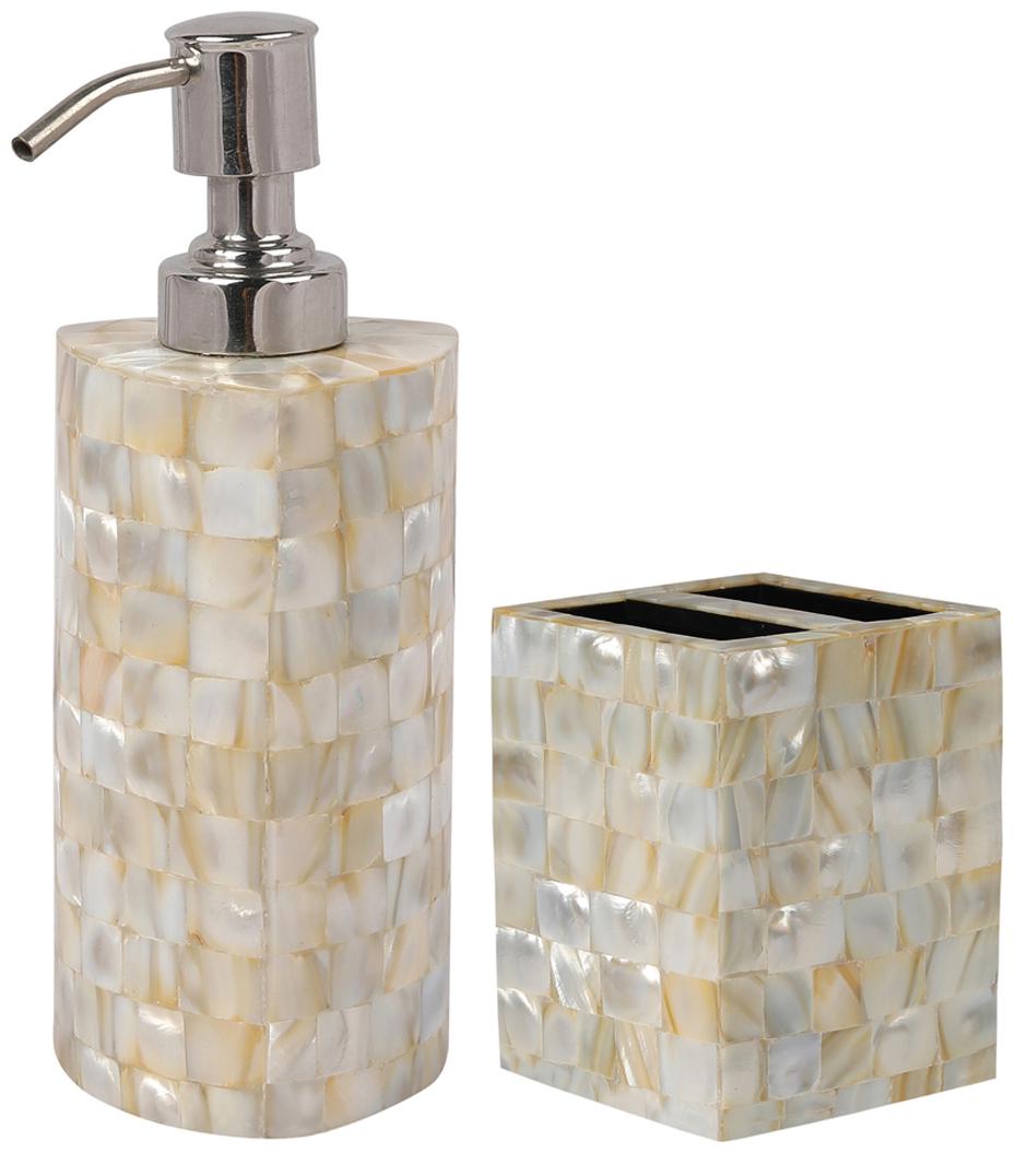 

VarEesha Sea Shells Triangle Soap Dispensar with Brush Holder