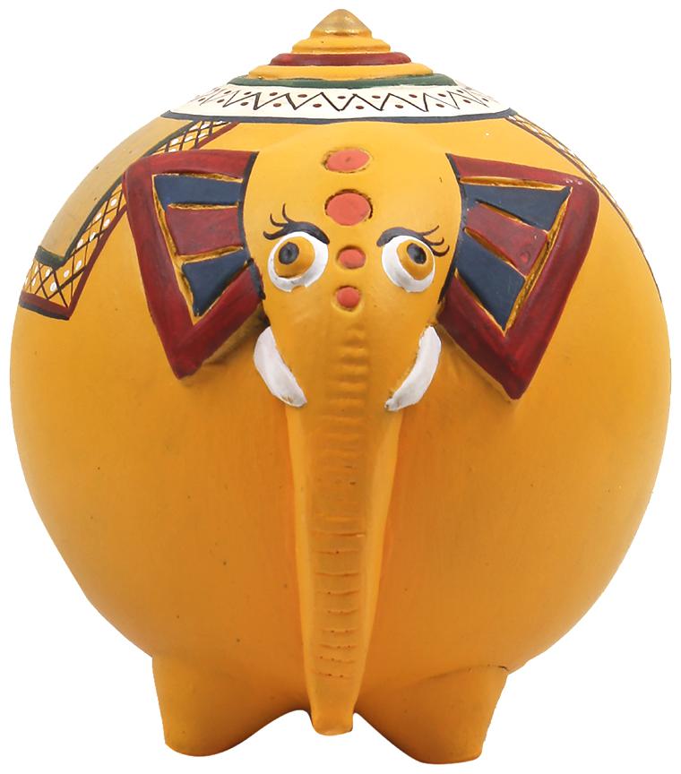 

VarEesha Yellow Ganesha Terracotta Piggy Bank