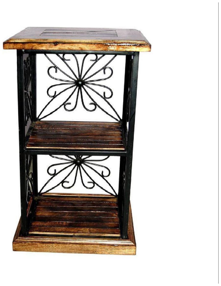 VAS Collection Home Wooden, Iron Wall Shelf Number of Shelves 3, Brown