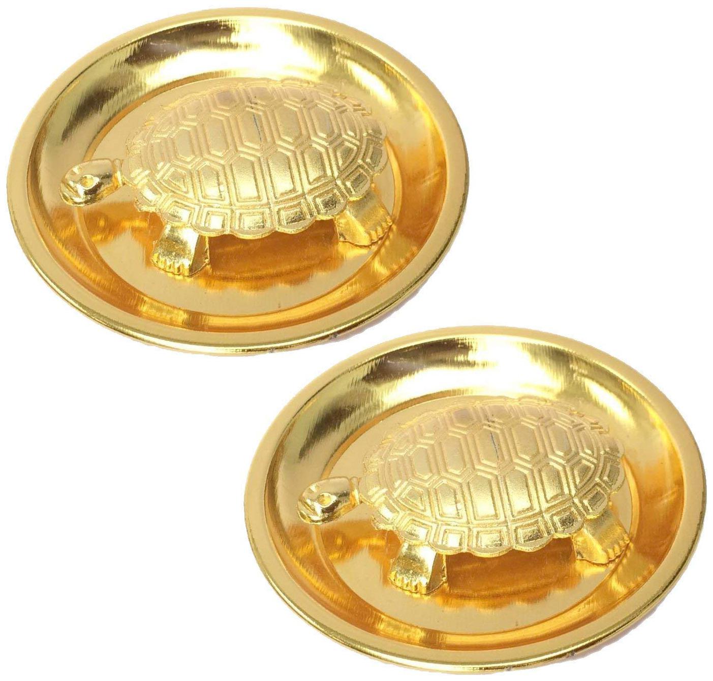 

Vastu Feng Shui Metal Turtle Tortoise Plate for Good Luck (4-Inch) Set of 2 Feng Shui Turtle Plate Best Gift for Career feng Shui Items feng Shui Items for Good Luck