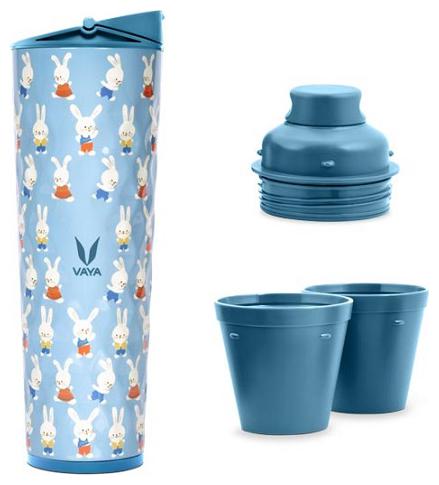 

Vaya Drynk 3 In 1 Stainless Steel Water Bottle With (Tumbler Sipper Gulper) And 2 Cups 600 Ml