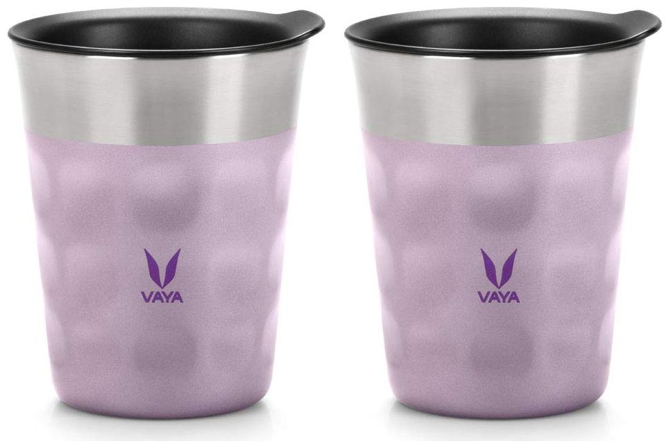 

Vaya Popcup 500 ml (2 x 250 ml) Purple - Vacuum Insulated Stainless Steel Tumbler with Lid for Adults 250ml Each Set of 2 Color Purple