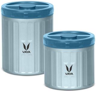 Vaya Preserve 800 ml Blue - Vacuum Insulated Stainless Steel Meal Jar | Portable Tiffin Box | 1 x 300 ml + 1 x 500 ml | 2 Containers Lunch Box
