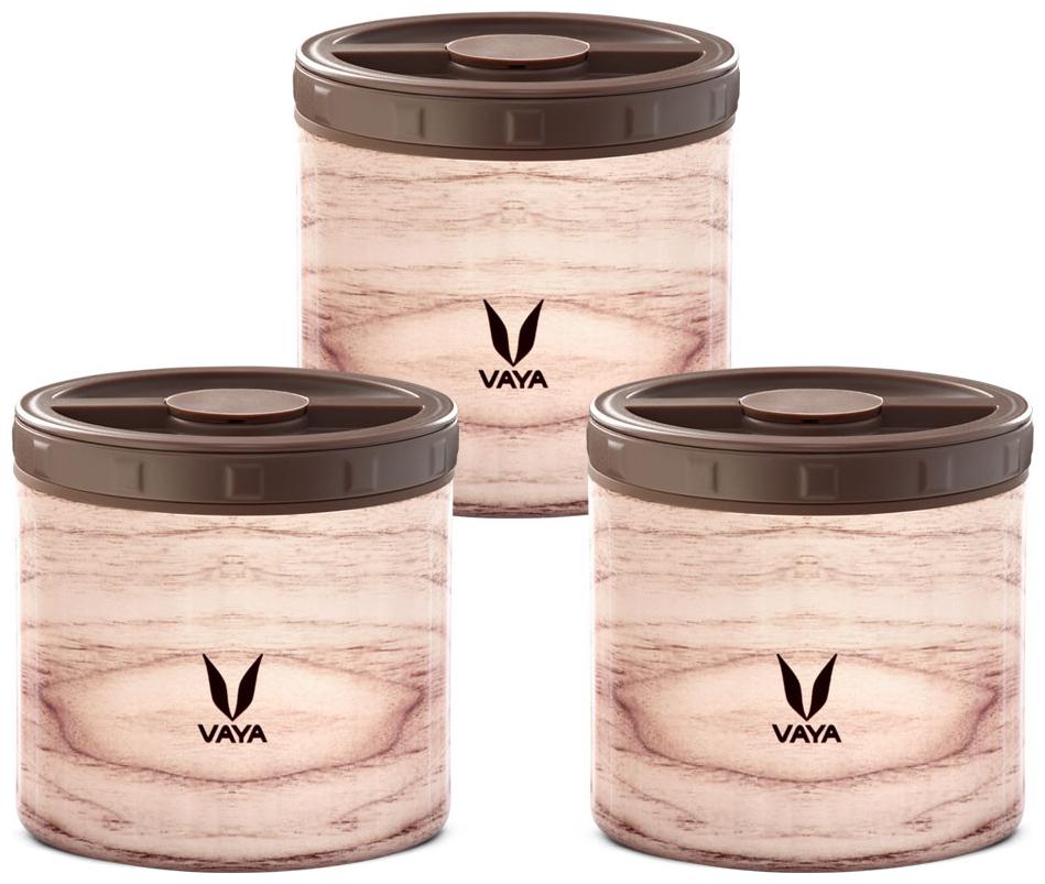 

Vaya Preserve 900 Ml Vacuum Insulated Stainless Steel Food Container Storage Canisters 3 X 300 Ml