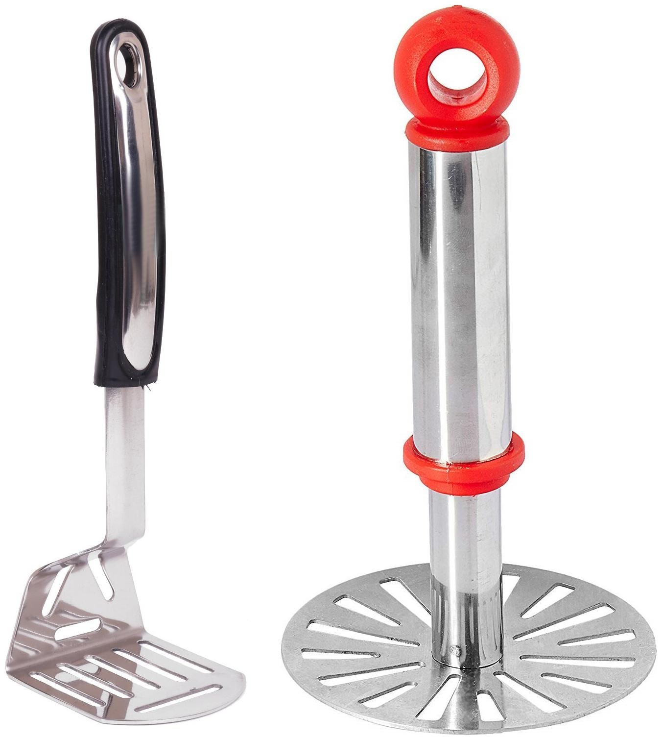 

Velofeil Stainless steel Multi Potato masher ( Set of 2 )