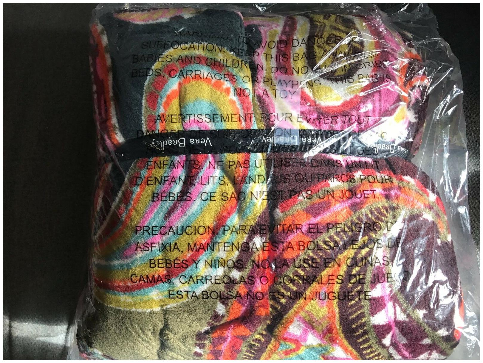 

Vera Bradley Heirloom Paisley Fleece Throw Blanket 12408-H95--new with tags
