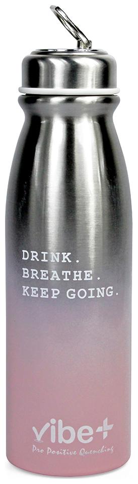 

Vibe Stainless Steel Pink Water Bottle ( 440 ml Set of 1 )