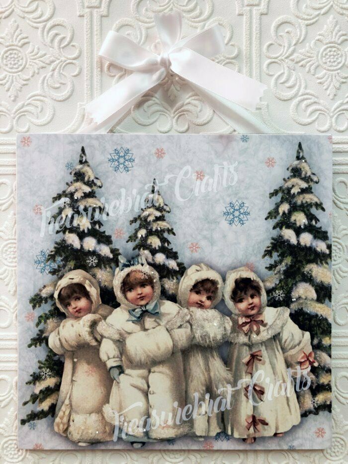

Victorian Vintage Shabby Chic Style Christmas Wall Decor Sign