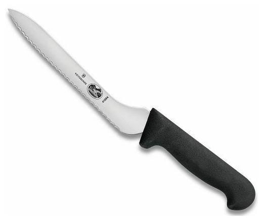 

Victorinox Swiss Fibrox Pro Bread 7 Offset Serrated Blade Black 47694