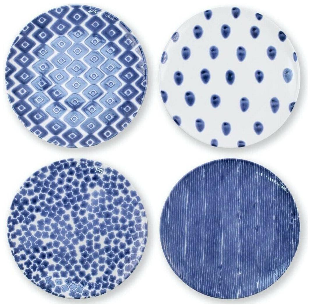 

Vietri Santorini Assorted Dinner Plates - Set of 4 Blue