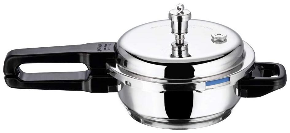 

Vinod 18 8 Stainless Steel Pressure Pan with Lid-Mini (Induction Friendly)