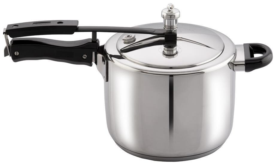 

Vinod Cookware Sandwich Bottom Stainless Steel Induction Friendly Inner Lid Pressure Cooker 5 Ltr
