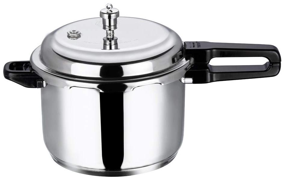 

Vinod Cookware TCSB-7 Stainless Steel 7 L Induction Bottom Outer Lid Pressure Cooker - Set of 1 ISI Certified