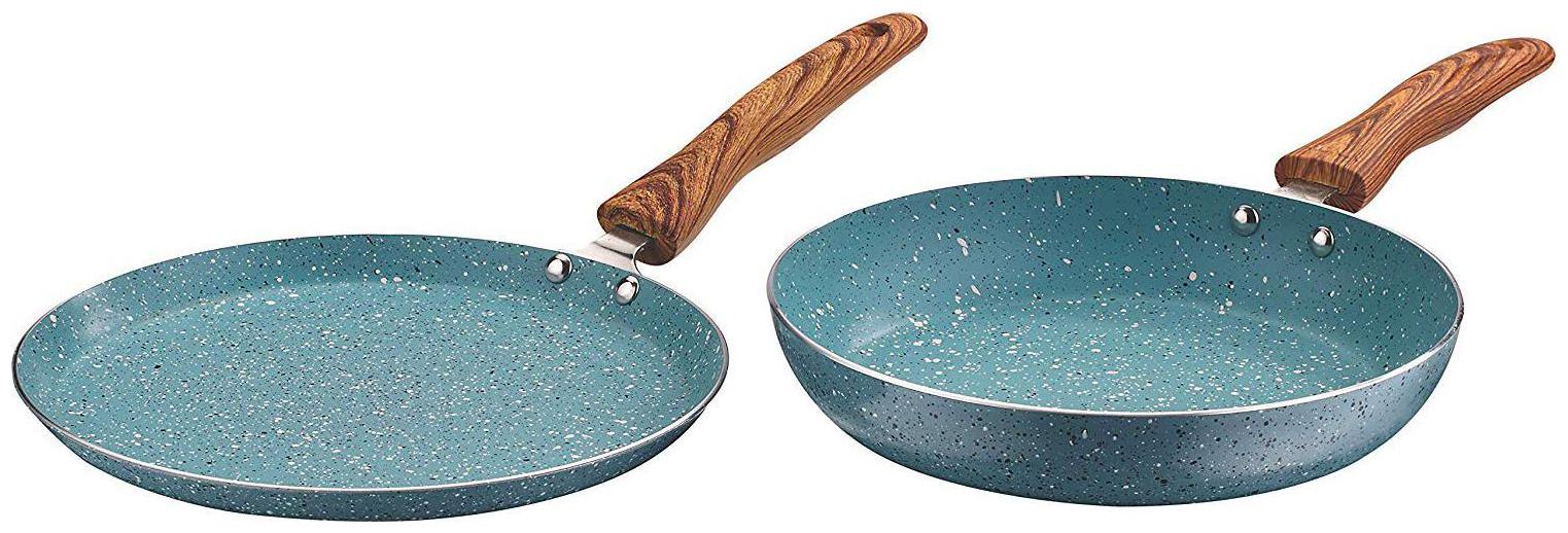 

Vinod Cookware BETA MAX Non stick Induction Friendly frypan and dosa tawa Cookware set - 2 Pieces blue