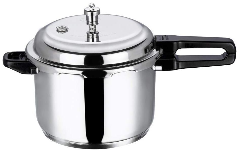 

Vinod Cookware TCSB-8 Stainless Steel 8 L Induction Bottom Outer Lid Pressure Cooker - Set of 1 ISI Certified