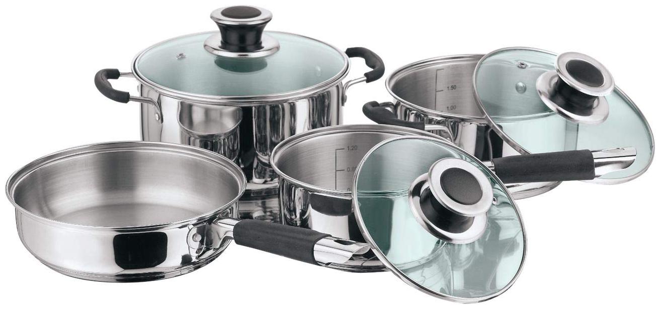 Vinod Cookware Stainless Steel Set Silver