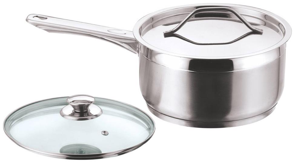 

Vinod Cookware Induction Base Two Tone Sauce Pan 16 cm 1 5 L Stainless Steel