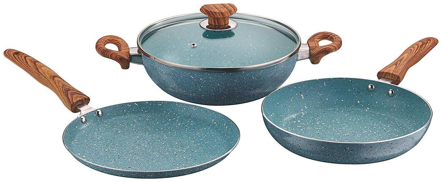 

Vinod Cookware BETA MAX Non stick Induction Friendly Cookware set - 3 Pieces blue