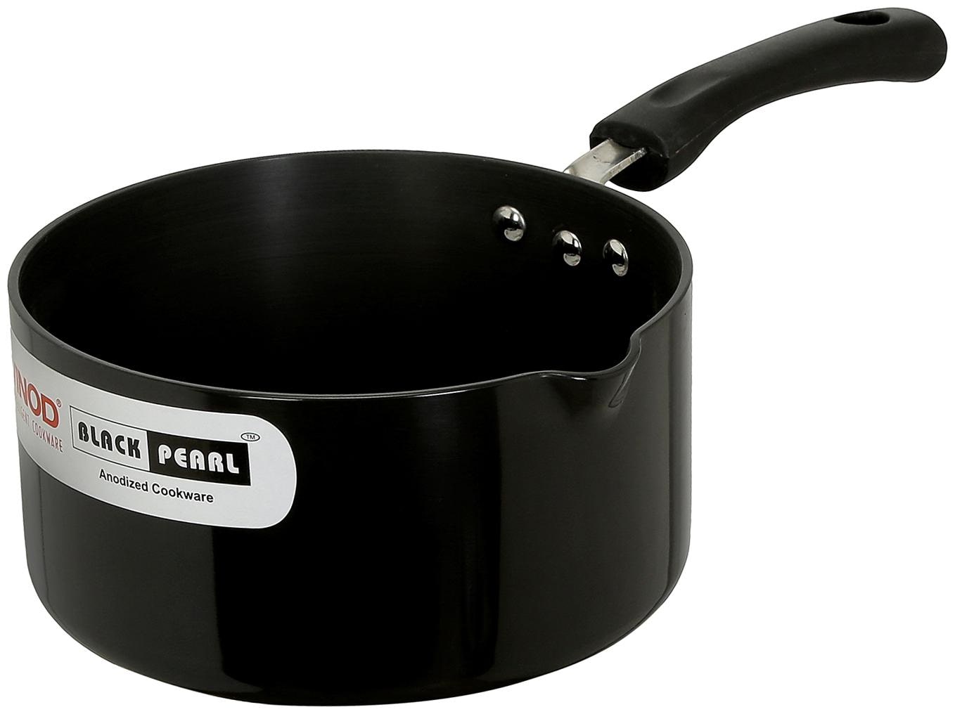

Vinod Cookware Sauce Pan 14 cm diameter 1 1 L (Hard Anodized)