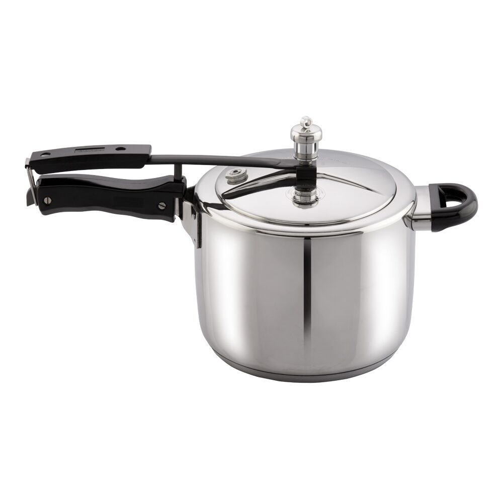 

Vinod Cookware Sandwich Bottom Stainless Steel Induction Friendly Inner Lid Pressure Cooker 5 Ltr